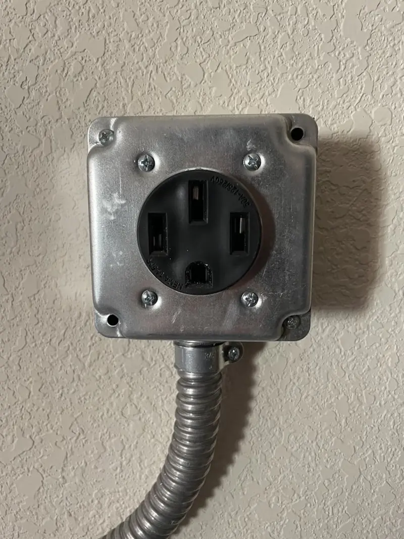NEMA 14-50 outlet installed for Smart Home Electrical in Harding